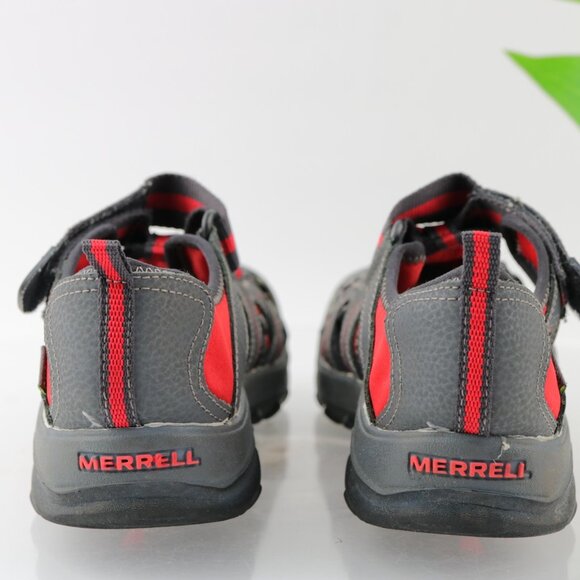 Merrell Womens Hydro Sandal Size 6 Gray Red Fisherman Water Shoe Closed Toe Flat - Picture 5 of 12